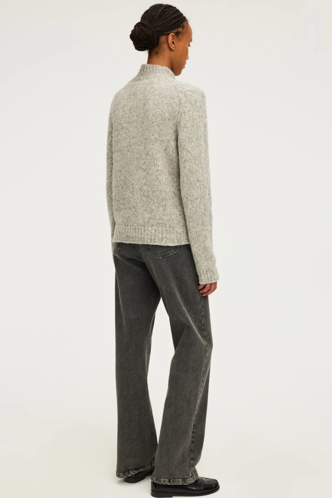 Pablo Pull épais à col montant - JETHIE GrisChiné Shop