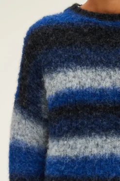 Pablo Pull épais oversize à rayures - JOYA Bleuocean Clearance