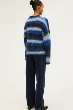 Pablo Pull épais oversize à rayures - JOYA Bleuocean Clearance