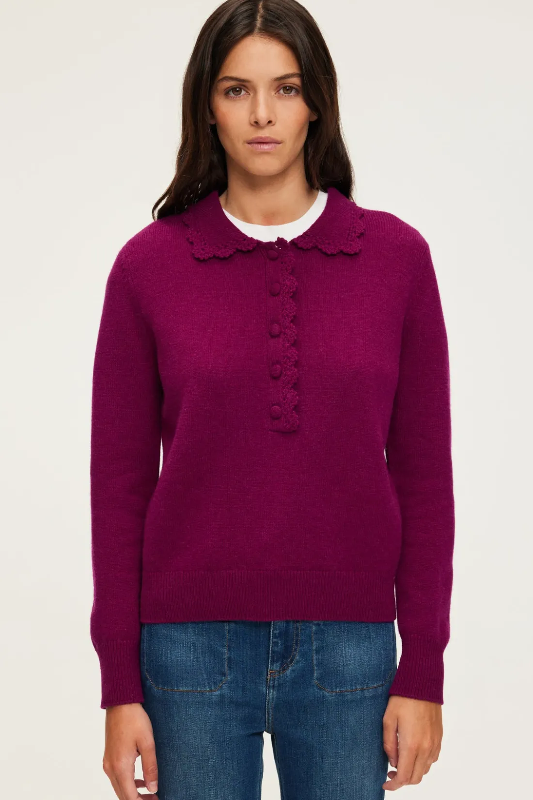 Pablo Pull polo en laine - JANIRA Lipstick Flash Sale