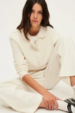 Pablo Pull polo en laine écrue - JANIRA Ecru New