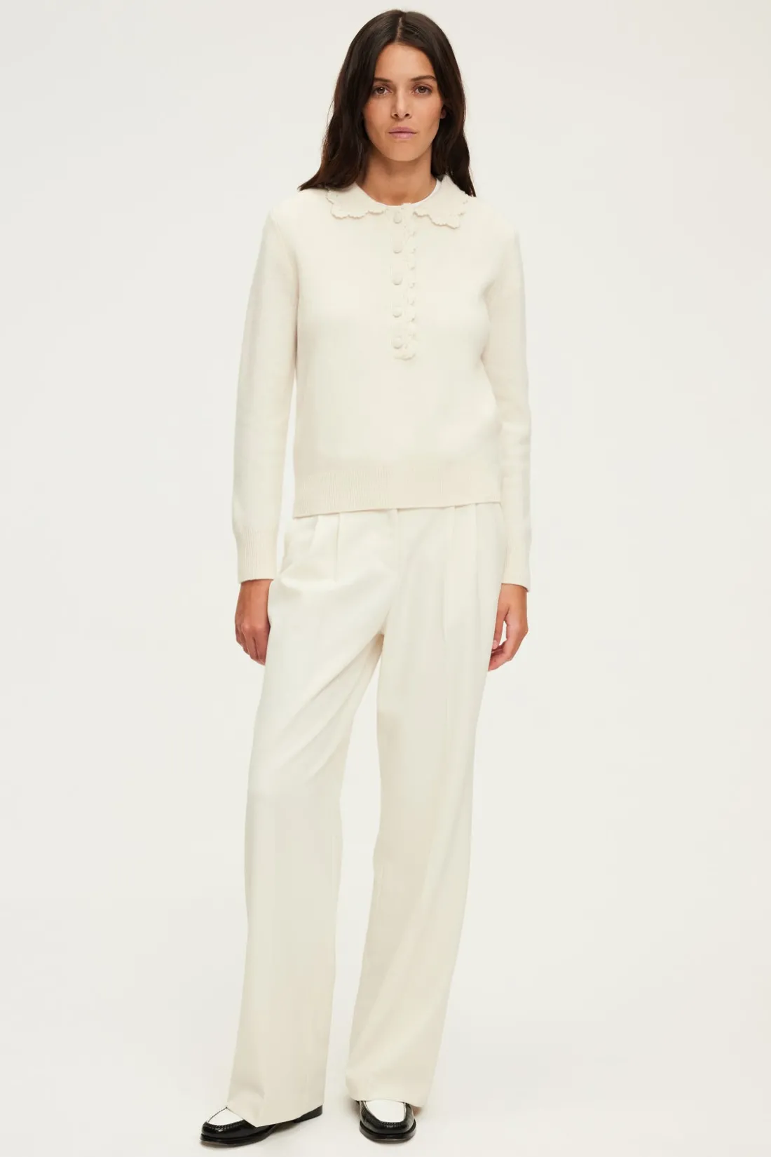 Pablo Pull polo en laine écrue - JANIRA Ecru New