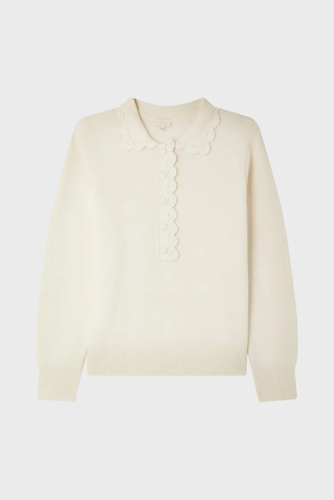 Pablo Pull polo en laine écrue - JANIRA Ecru New