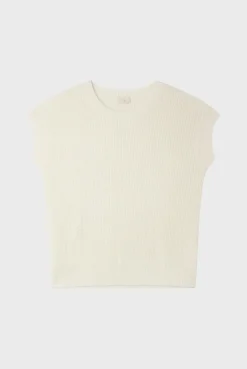 Pablo Pull sans manche à côtes - JOELY Ecru Online