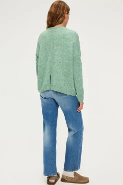 Pablo Pull V oversize chiné - JOURNA Vert Outlet