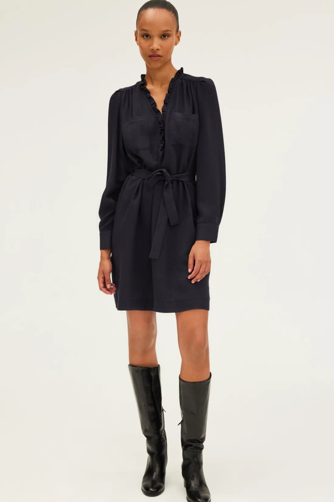 Pablo Robe courte à lurex et volants - SONIA Marine Store