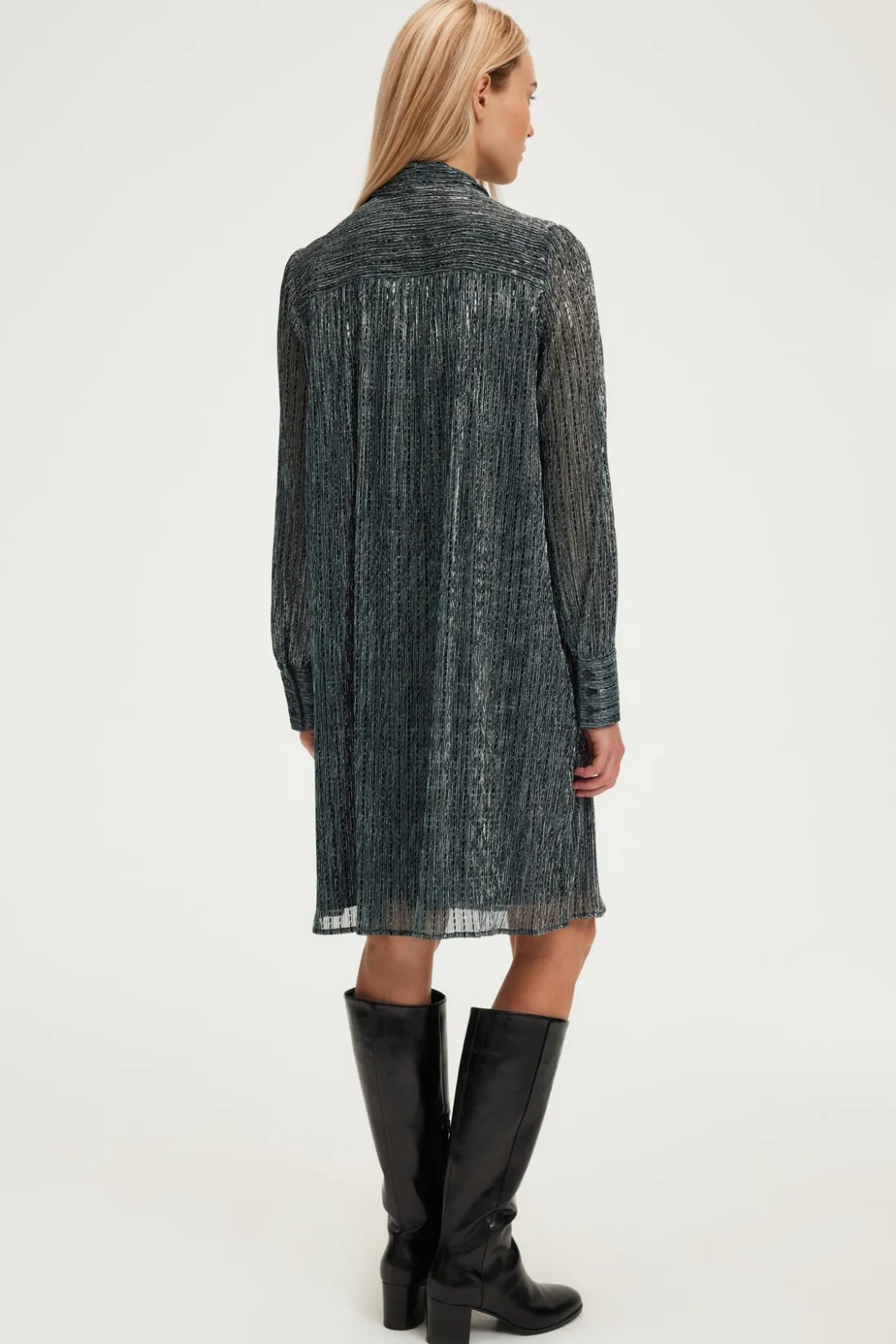 Pablo Robe courte en lurex - SHIRLEY Canard Flash Sale