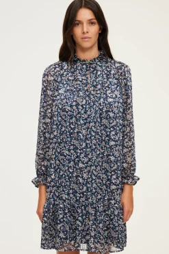 Pablo Robe courte en mousseline fleurie - SAMARE Encre Clearance