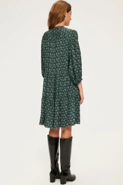 Pablo Robe courte et droite à fleurs - SIRINE Vert Discount