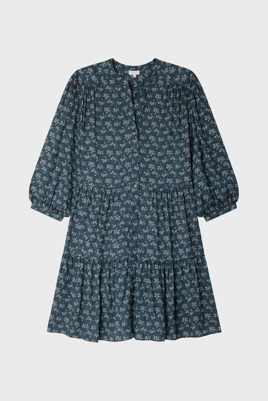 Pablo Robe courte et droite à fleurs - SIRINE Vert Discount
