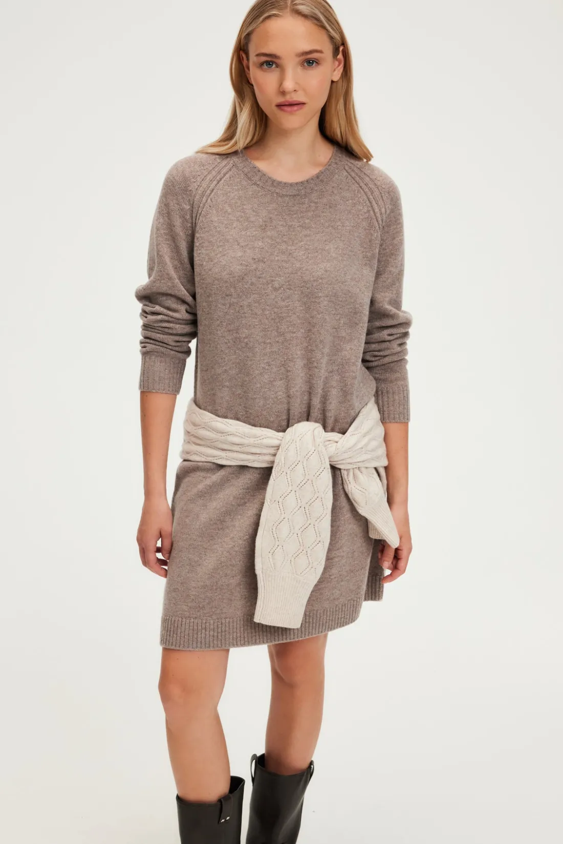 Pablo Robe courte et droite en laine - SOLITA Beige Best Sale