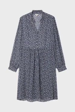 Pablo Robe courte imprimé floral bicolore - SHANA Indigo Online