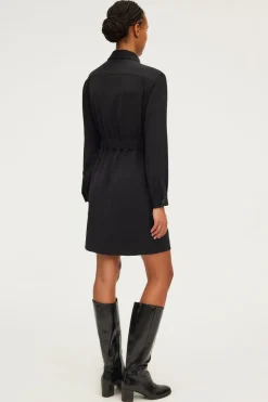 Pablo Robe courte zippée à col -SORAYA Noir Sale