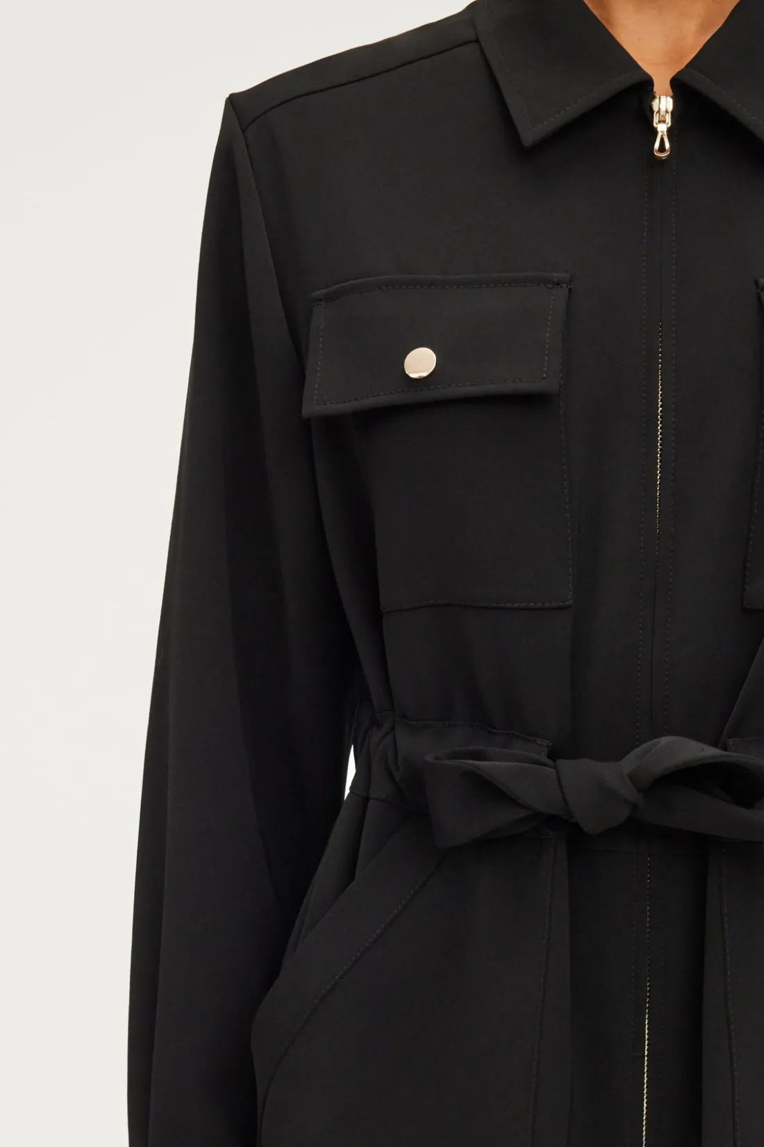 Pablo Robe courte zippée à col -SORAYA Noir Sale