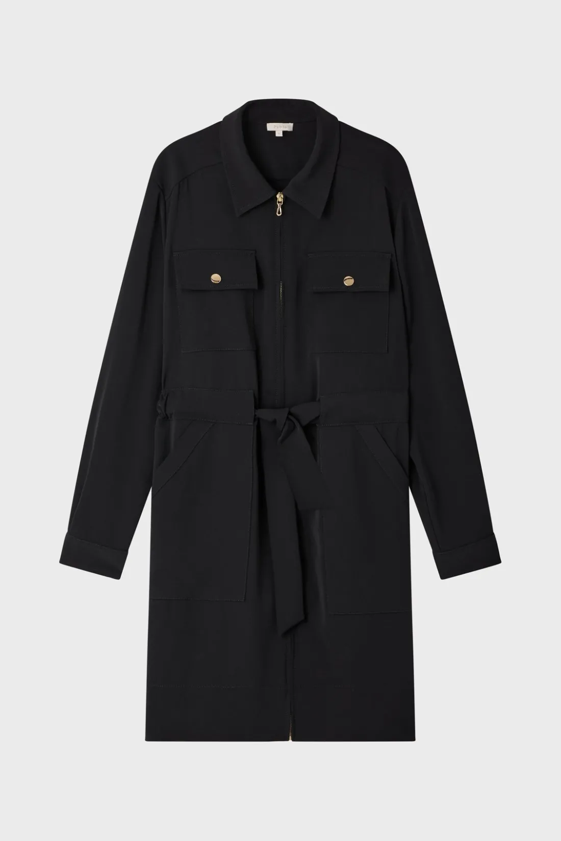Pablo Robe courte zippée à col -SORAYA Noir Sale