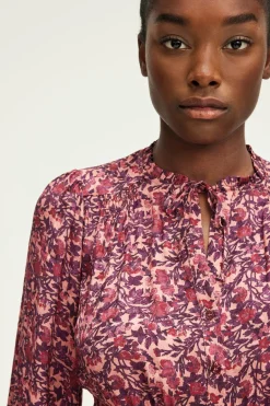 Pablo Robe longue cintrée à fleurs -SALIANE Rose Flash Sale