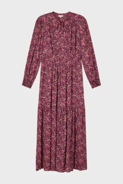 Pablo Robe longue cintrée à fleurs -SALIANE Rose Flash Sale