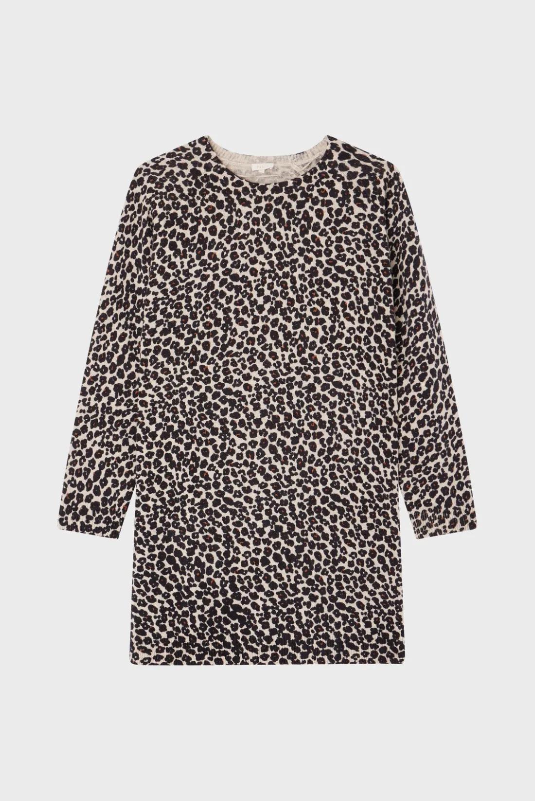 Pablo Robe léopard courte en laine - SEVANE Beige Flash Sale