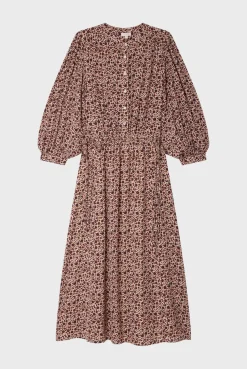Pablo Robe midi à fleurs - SOIZIC Naturel Best Sale
