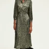 Pablo Robe midi en lurex léopard - SYDONIE Noir Best