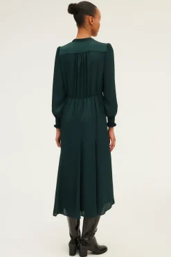 Pablo Robe midi satinée unie - SAFA Vertcactus Shop