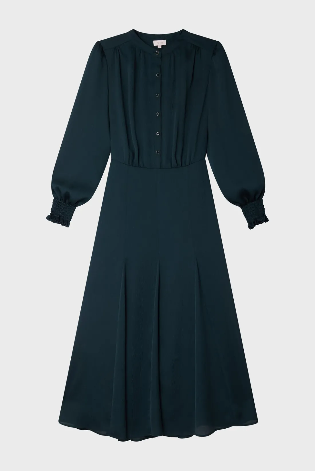 Pablo Robe midi satinée unie - SAFA Vertcactus Shop