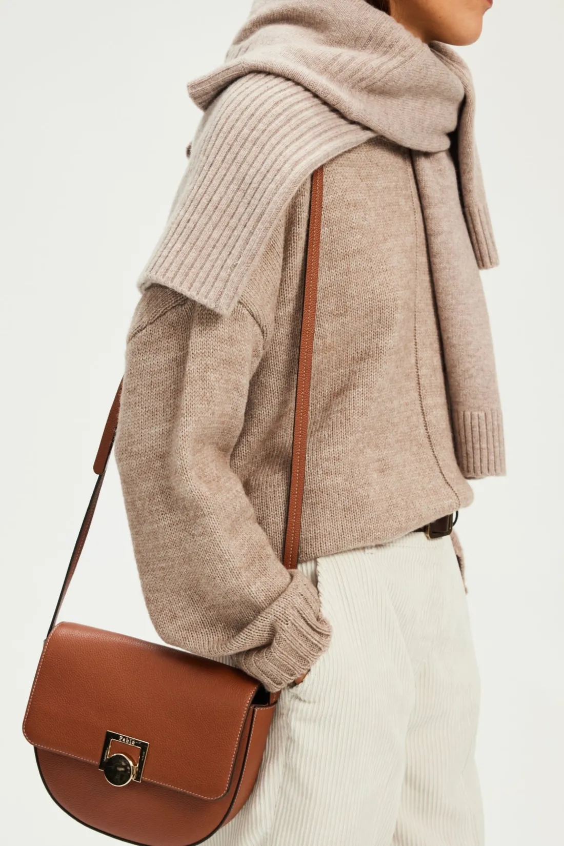 Pablo Sac besace en cuir - LOUISE Tan Fashion