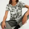 Pablo Top à fleurs en sequins - BENITA Argent Sale