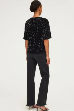 Pablo Top à sequins s - ALESSIA Noir Shop