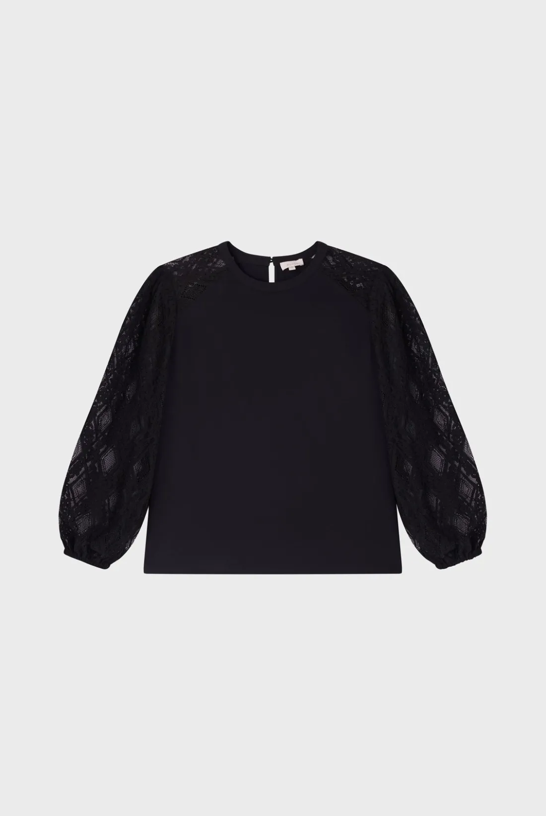 Pablo Top aux manches en dentelle - BRELLE Noir Outlet