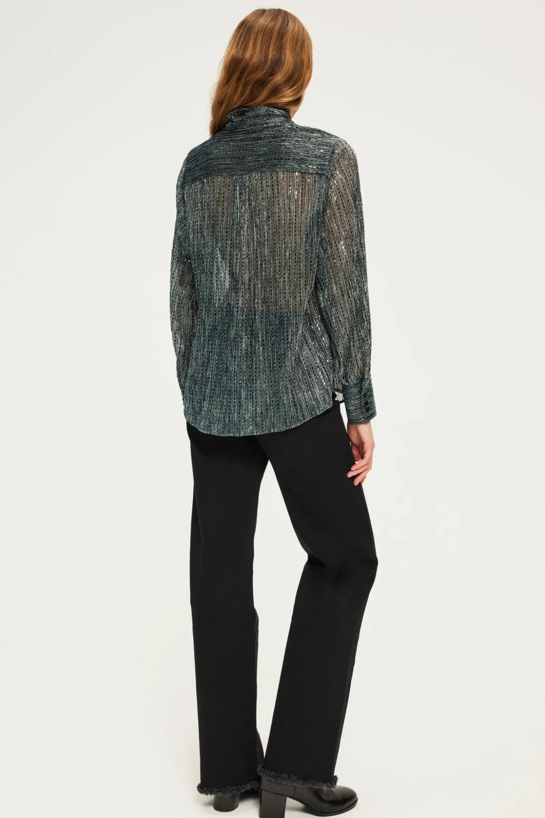 Pablo Top en lurex et col lavallière - BRUNA Canard Flash Sale
