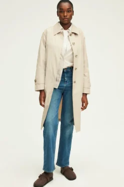 Pablo Trench droit mi-long - NOELYS Sable Flash Sale