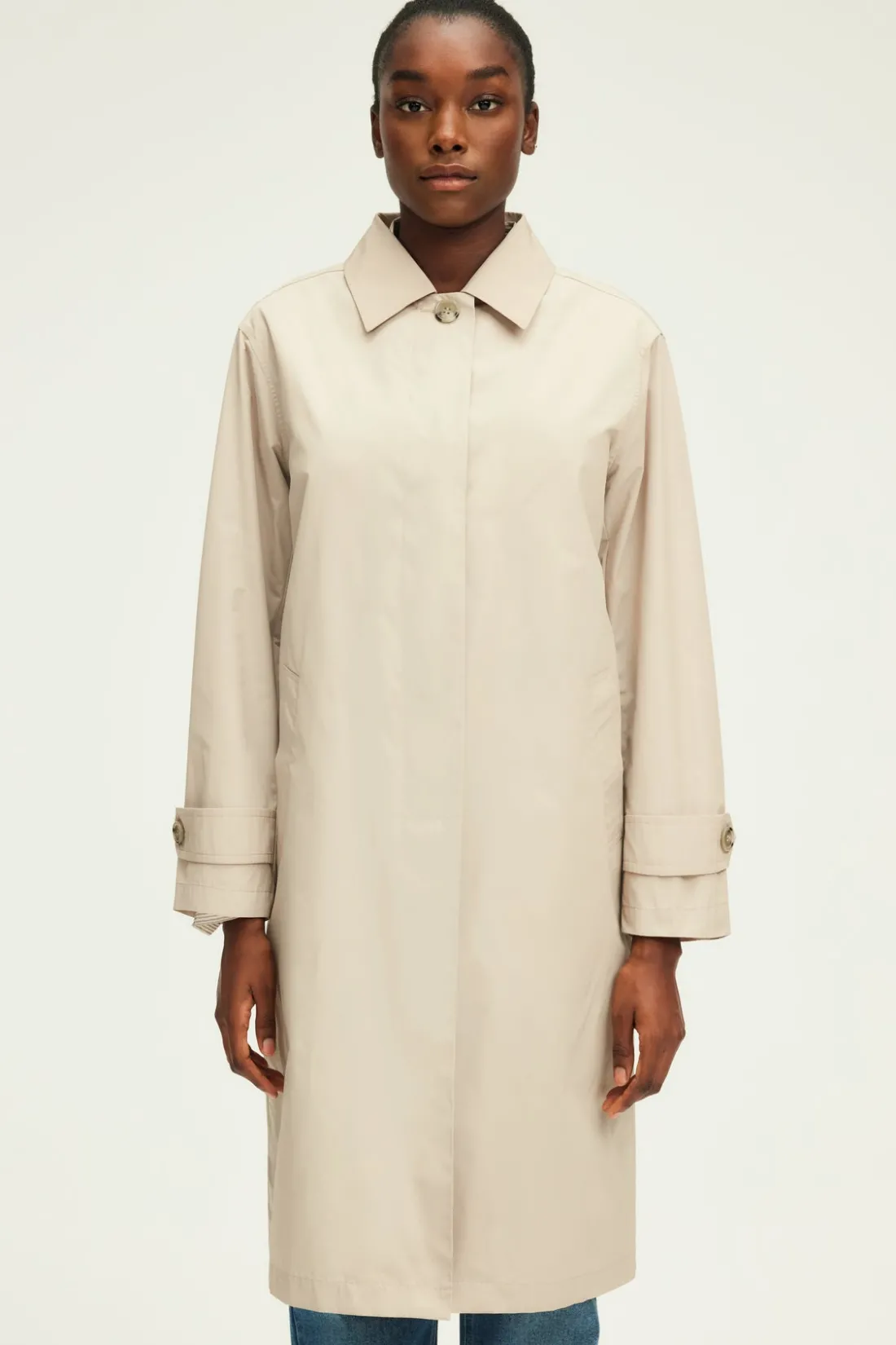 Pablo Trench droit mi-long - NOELYS Sable Flash Sale