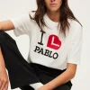 Pablo T-shirt I love en coton - ARLETTY Blanc Cheap