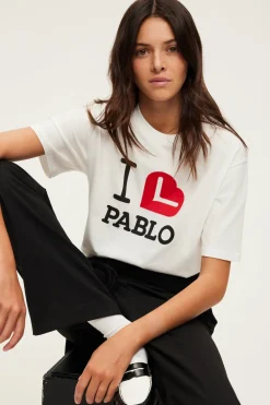 Pablo T-shirt I love en coton - ARLETTY Blanc Cheap