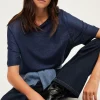 Pablo T-shirt manches courtes en lin brillant - AMINA Marine Best