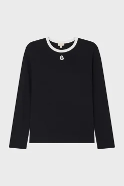 Pablo T-shirt manches longues à logo - ANNECLAIRE Noir Hot