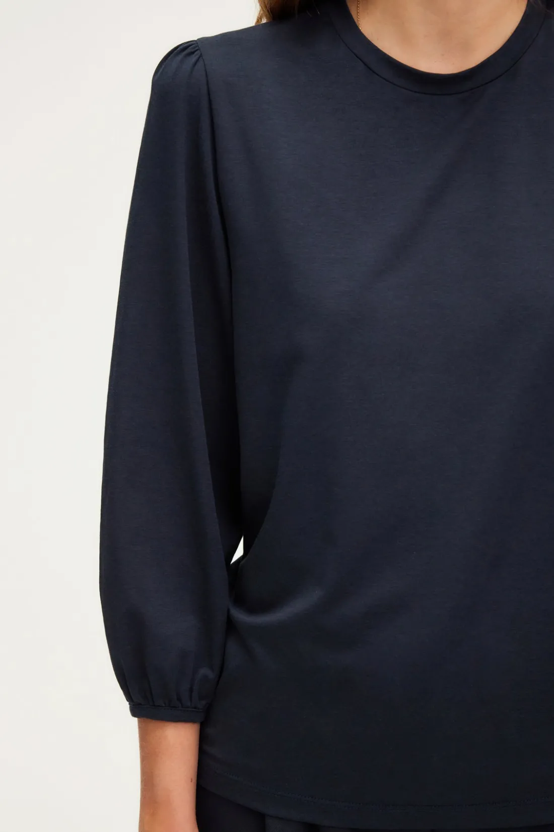 Pablo T-shirt manches longues en coton mélangé - AZLIS Marine Sale