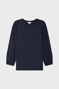 Pablo T-shirt manches longues en coton mélangé - AZLIS Marine Sale