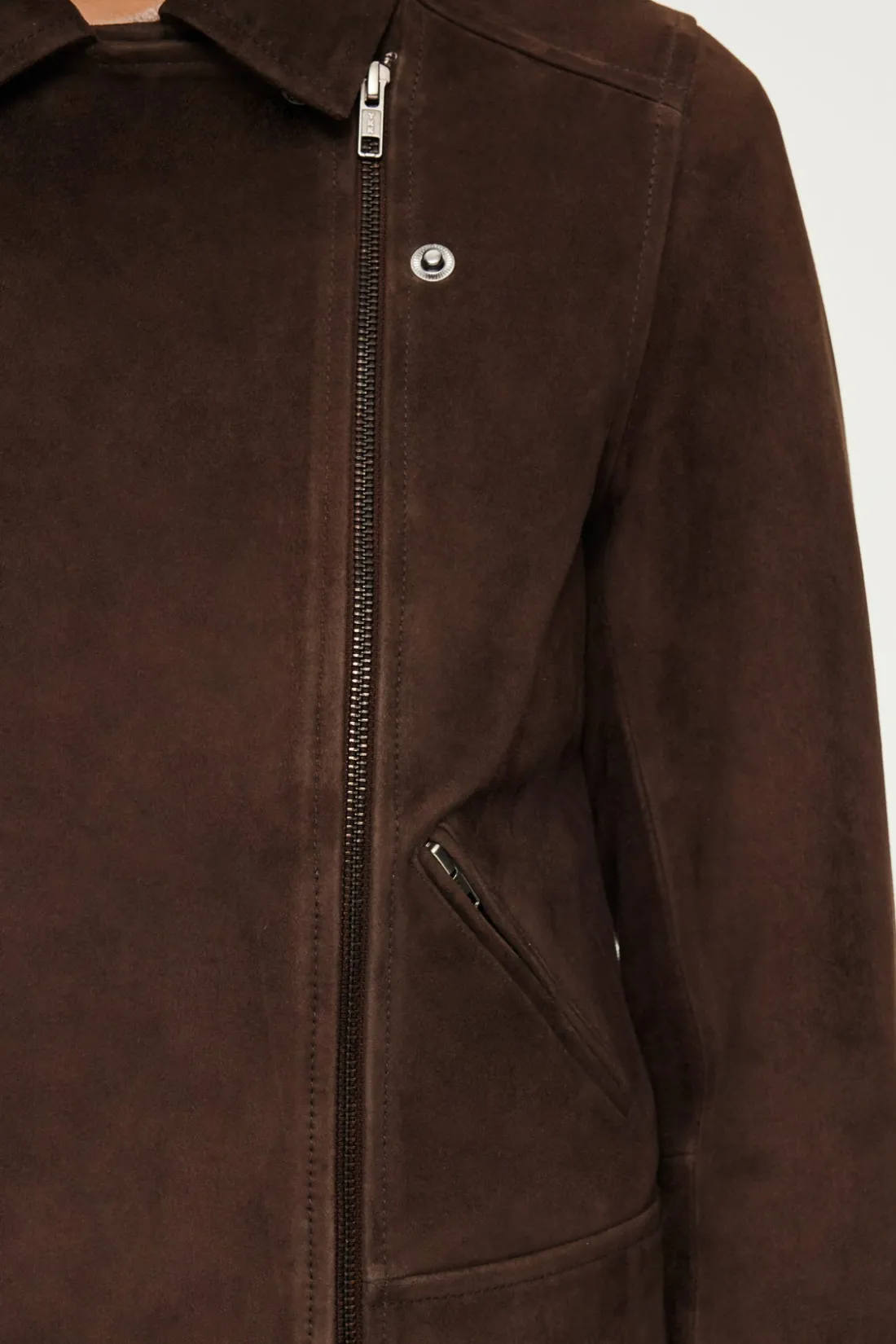 Pablo Veste biker en cuir velours - BIBIANE Cinanon Best Sale