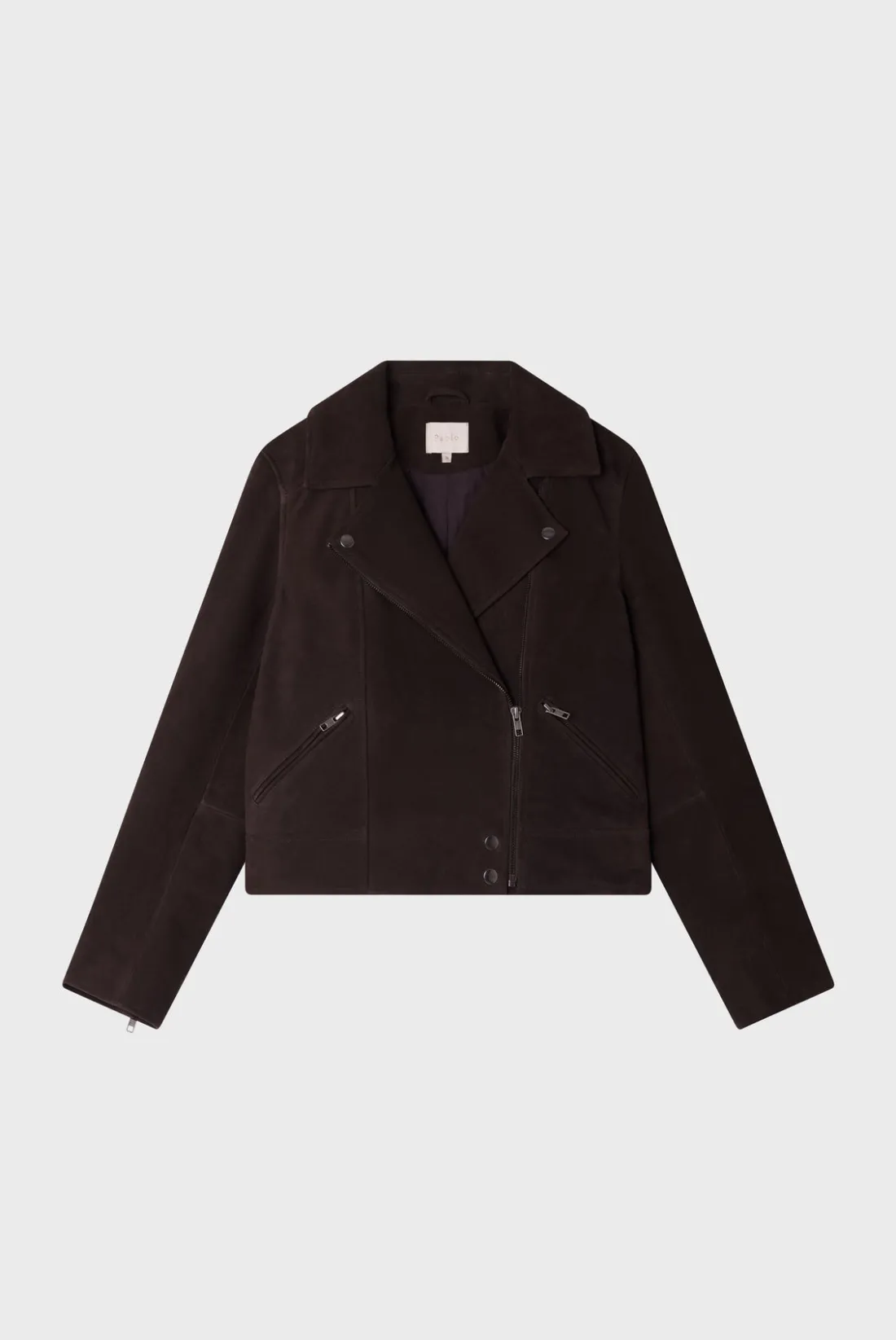 Pablo Veste biker en cuir velours - BIBIANE Cinanon Best Sale