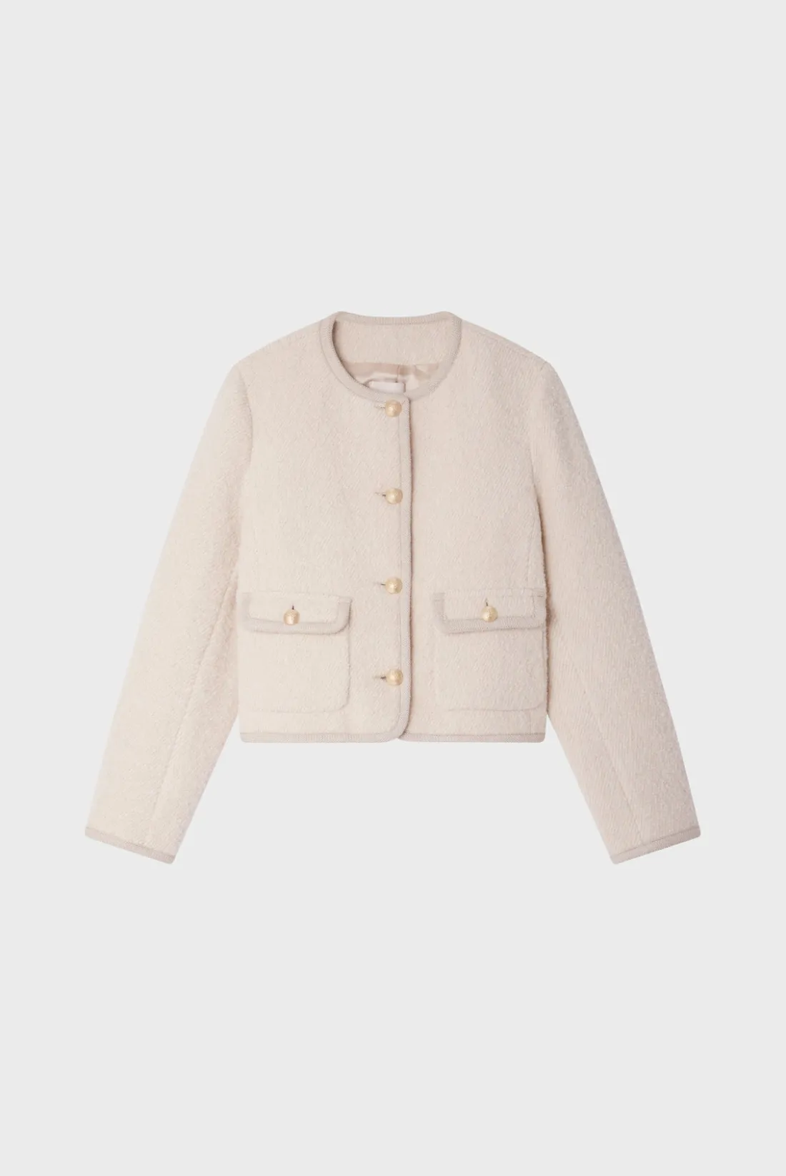 Pablo Veste courte en tweed écru - MAHAULT Naturel Cheap