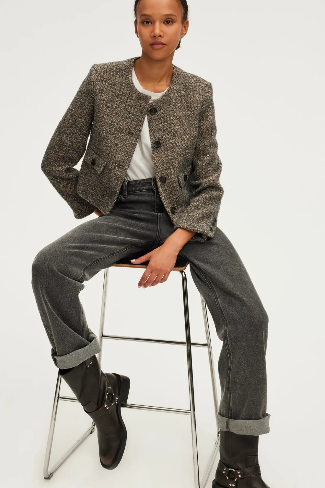 Pablo Veste courte tweed et lurex - MARJANE Grismoyen Sale