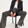 Pablo Veste croisée à fines rayures - MARIELLE anthracite Clearance