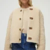 Pablo Veste en peau lainée réversible - ZOELISE Camel New