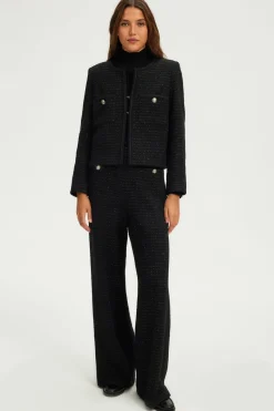 Pablo Veste en tweed - MINA Noir Cheap