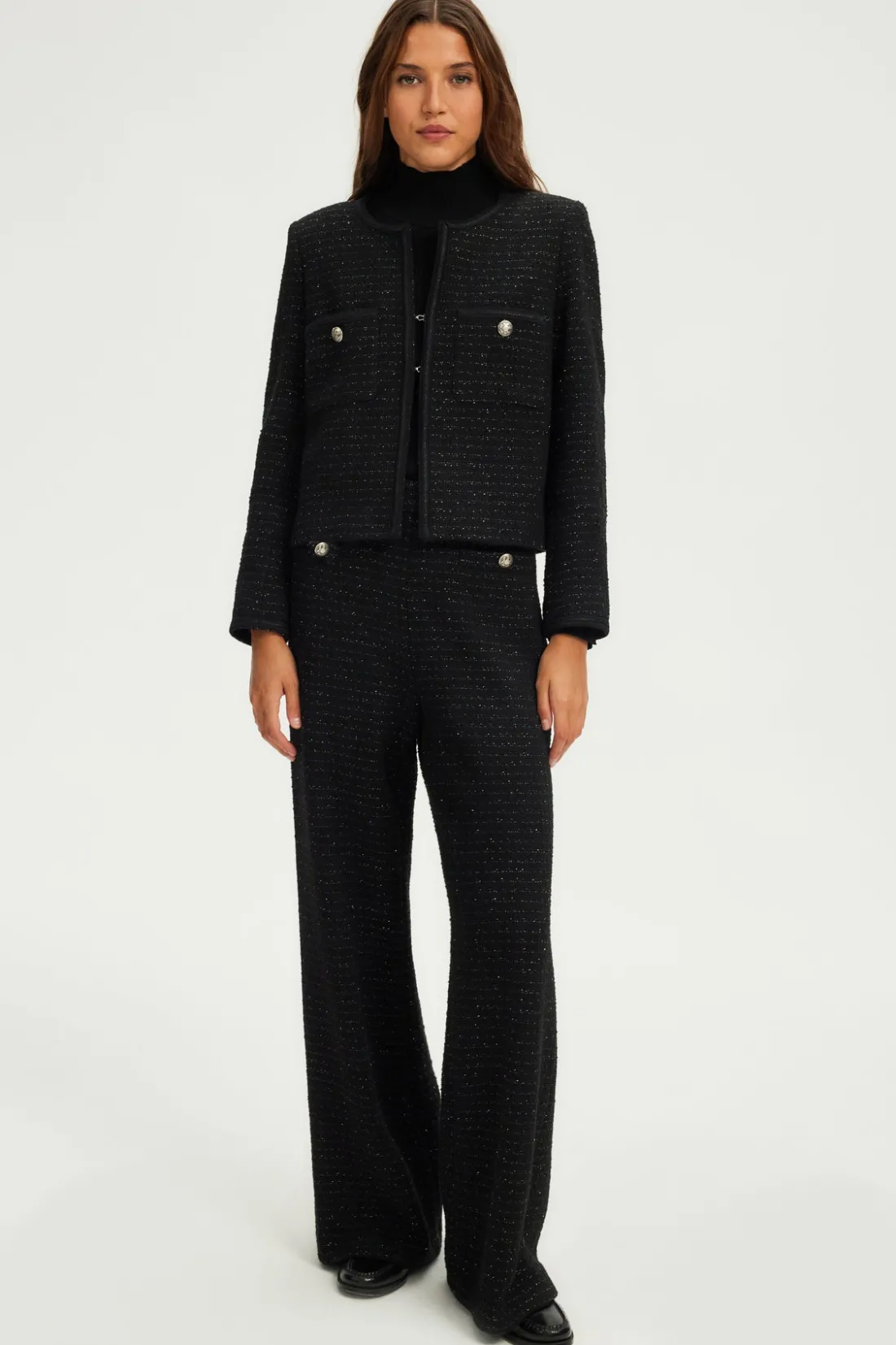 Pablo Veste en tweed - MINA Noir Cheap