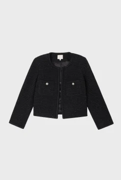 Pablo Veste en tweed - MINA Noir Cheap