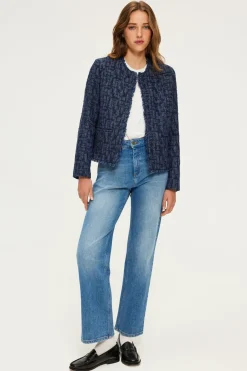 Pablo Veste en tweed effet denim - MAUGEEN Indigo Cheap