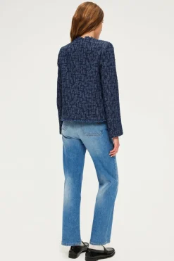 Pablo Veste en tweed effet denim - MAUGEEN Indigo Cheap